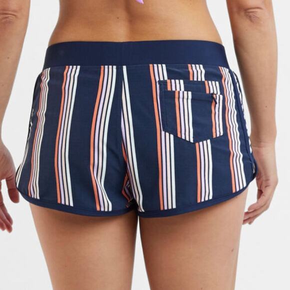 Carve Designs Leadbetter Swim Shorts Navy and Pink Striped Swim Shorts Small - Picture 3 of 7